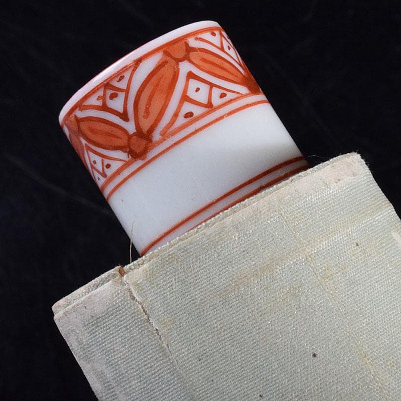 掛軸　六代目　清水六兵衛　茶碗の絵　水墨画　時代箱　N R9093