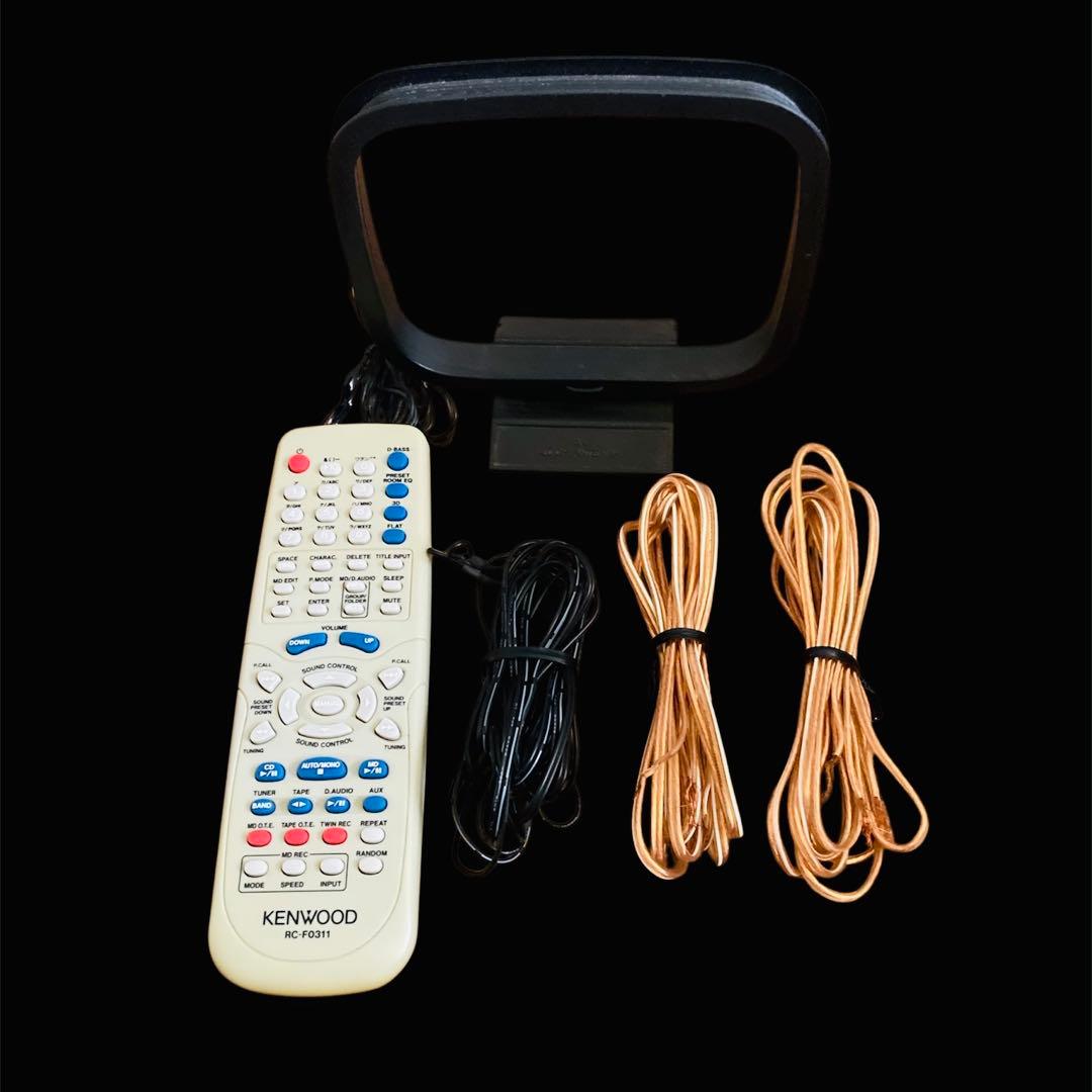 【良品】KENWOOD CD／MD／カセット／ラジオ／コンポ SV-3MD