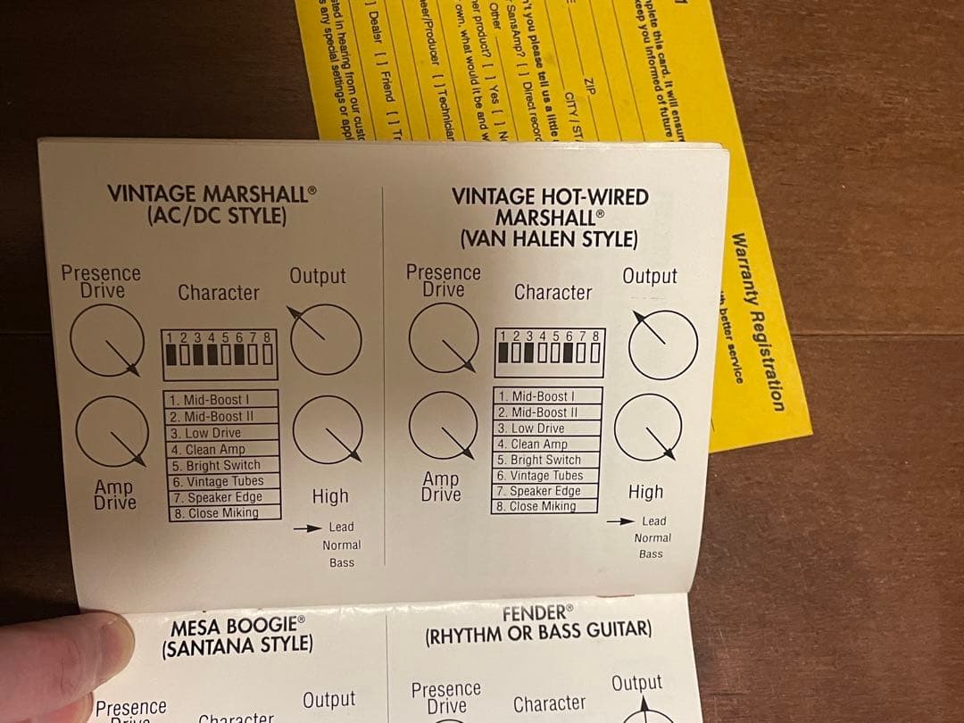 初期型　Tech 21 SansAmp ギターエフェクター