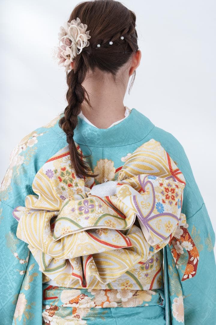 ≪美品≫正絹　振袖９点フルセット【787】【145cm~155cmの方用】