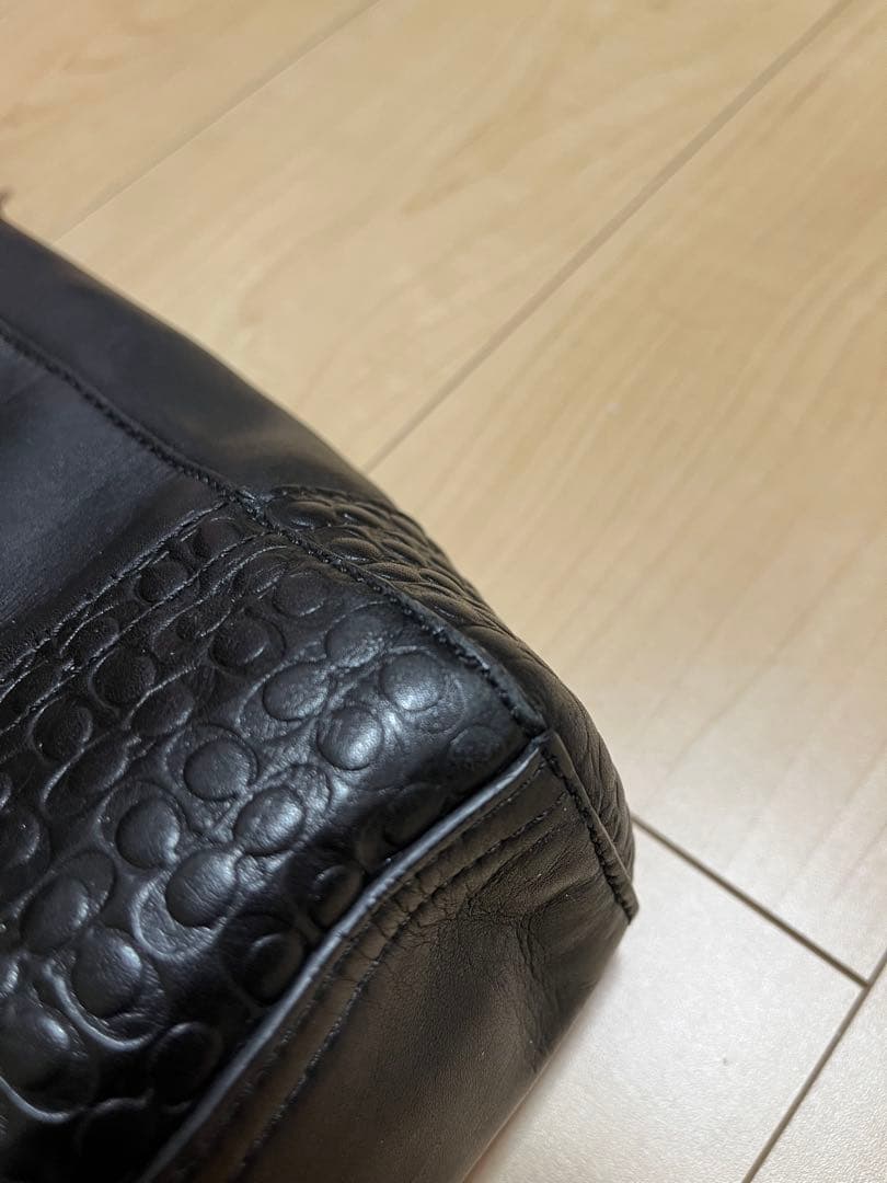 COACHブラックレザー ビジネスバッグ　2way