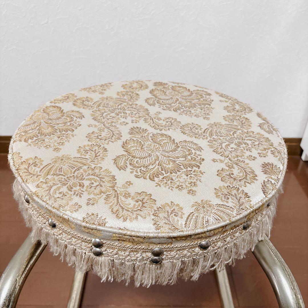 アンティーク調　スツール　ヴィンテージ　レトロモダン　70's 丸椅子