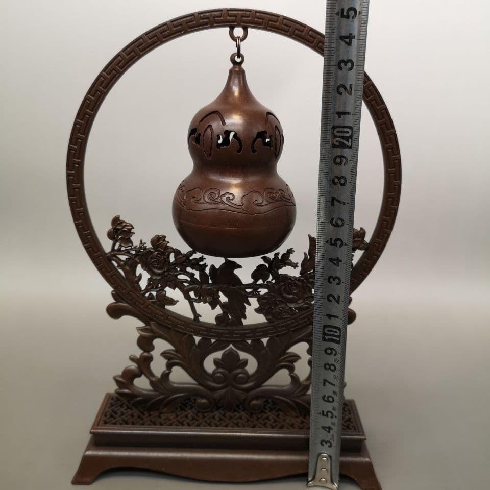 銅器 金瓢簞の弔香炉です 装飾品 工芸品 美術品 置物