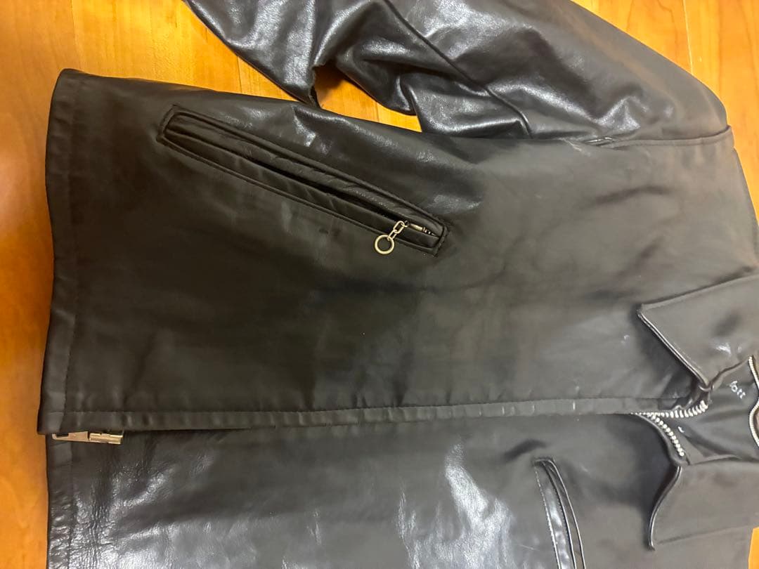 Schott ブラックレザーシングルライダースジャケット