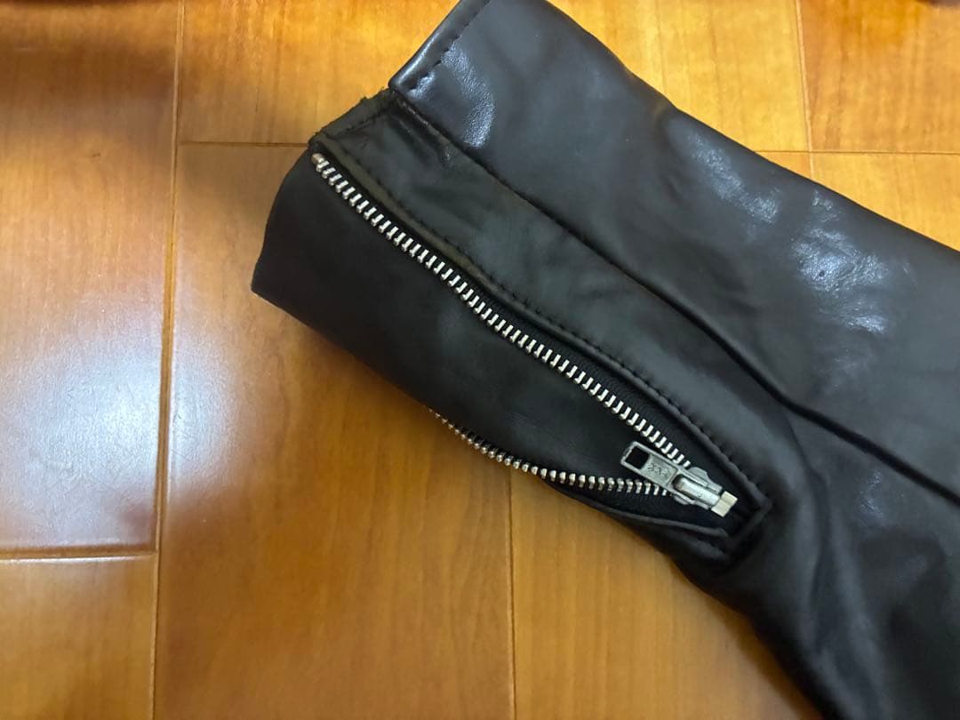 Schott ブラックレザーシングルライダースジャケット