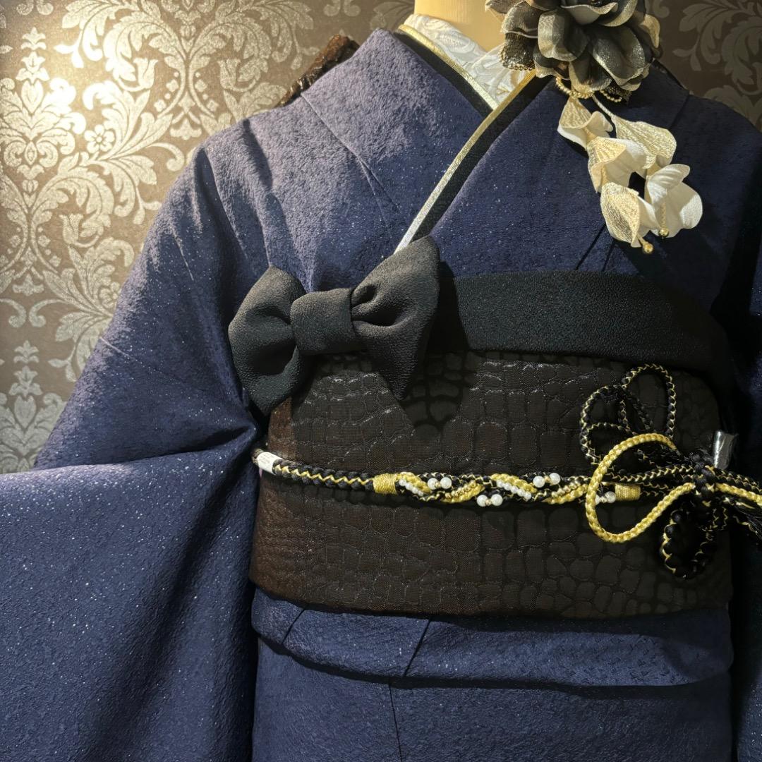 美品　銀通し　ヒョウ柄　金彩　絞り　逸品　振袖　フルセット 振り袖