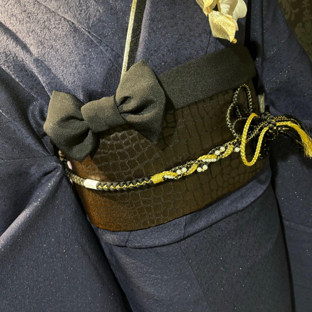 美品　銀通し　ヒョウ柄　金彩　絞り　逸品　振袖　フルセット 振り袖