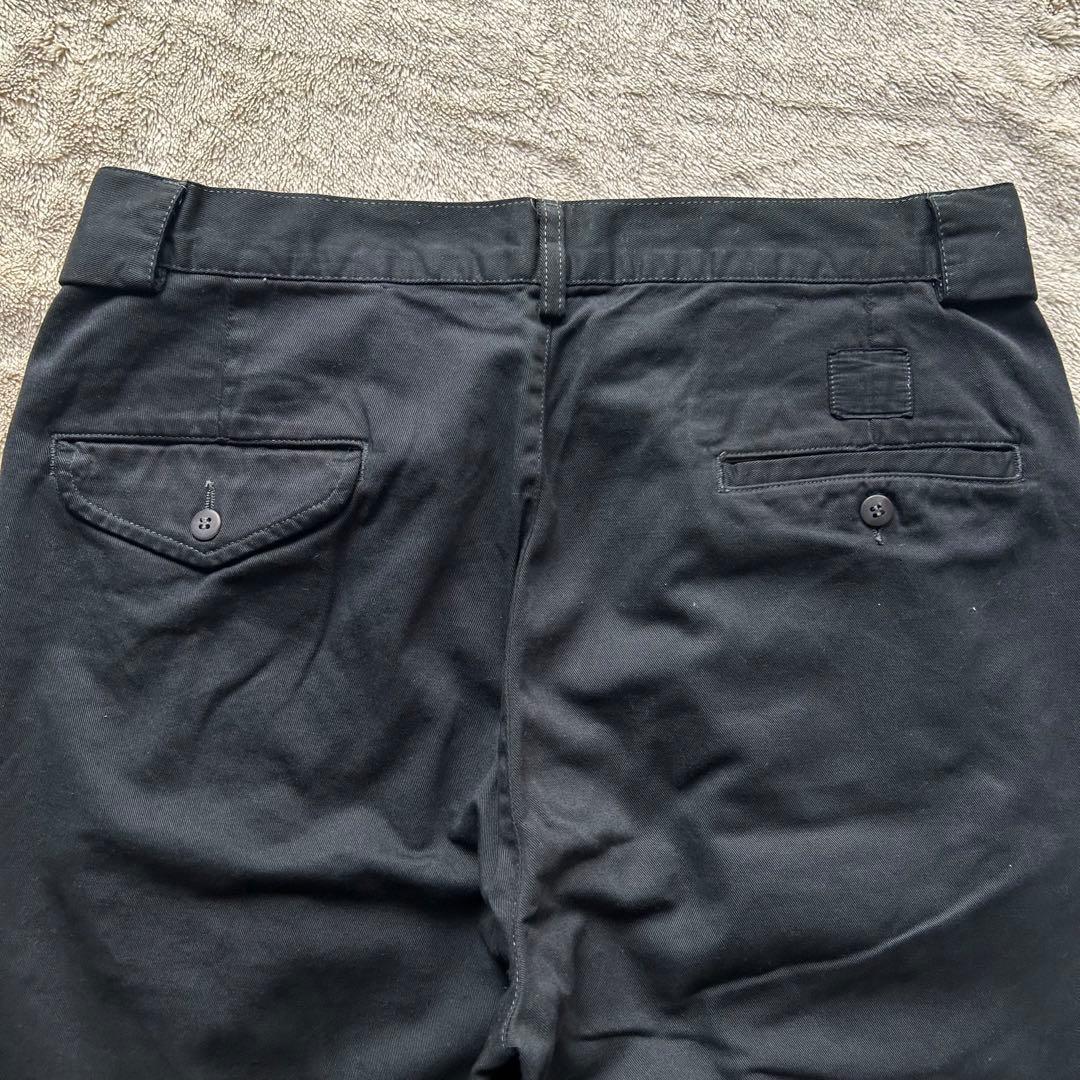 【最初期タグ】80s90sポロチノ USA製 ブラック ２タック 36×32