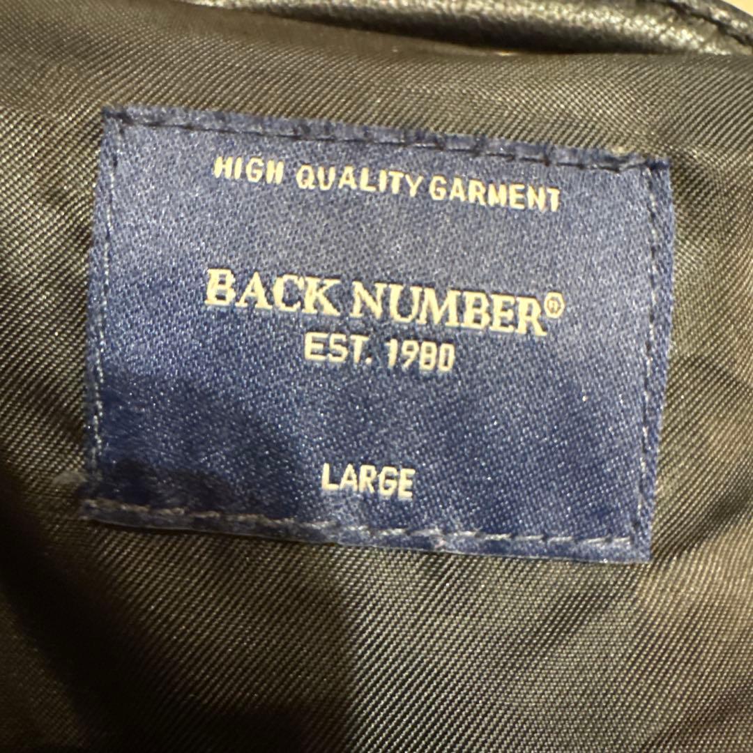 BACK NUMBER ブラックレザージャケット L