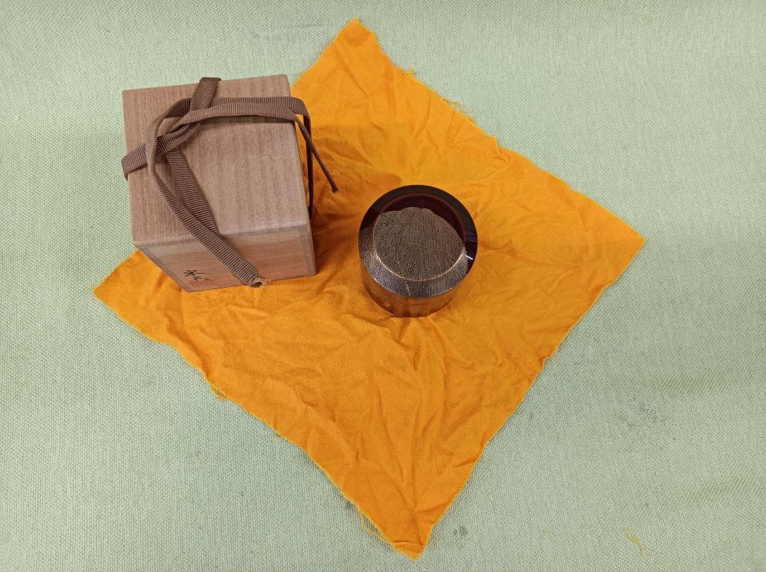 都《RPQPF》金蒔絵　栁蒔絵　宋眞作　棗　共箱　茶道具