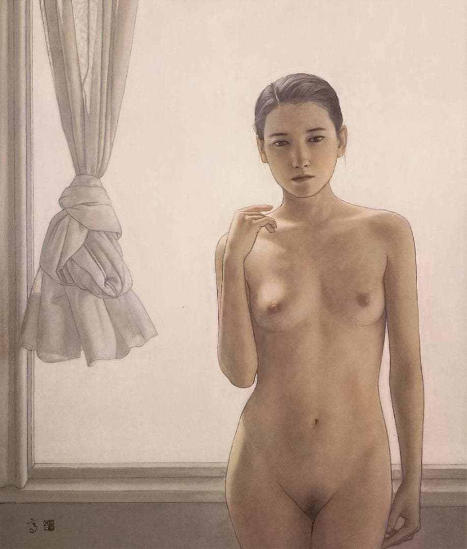 高塚省吾、【七月の逆光】、希少な額装用画集画、新品高級額 額装付、状態良好