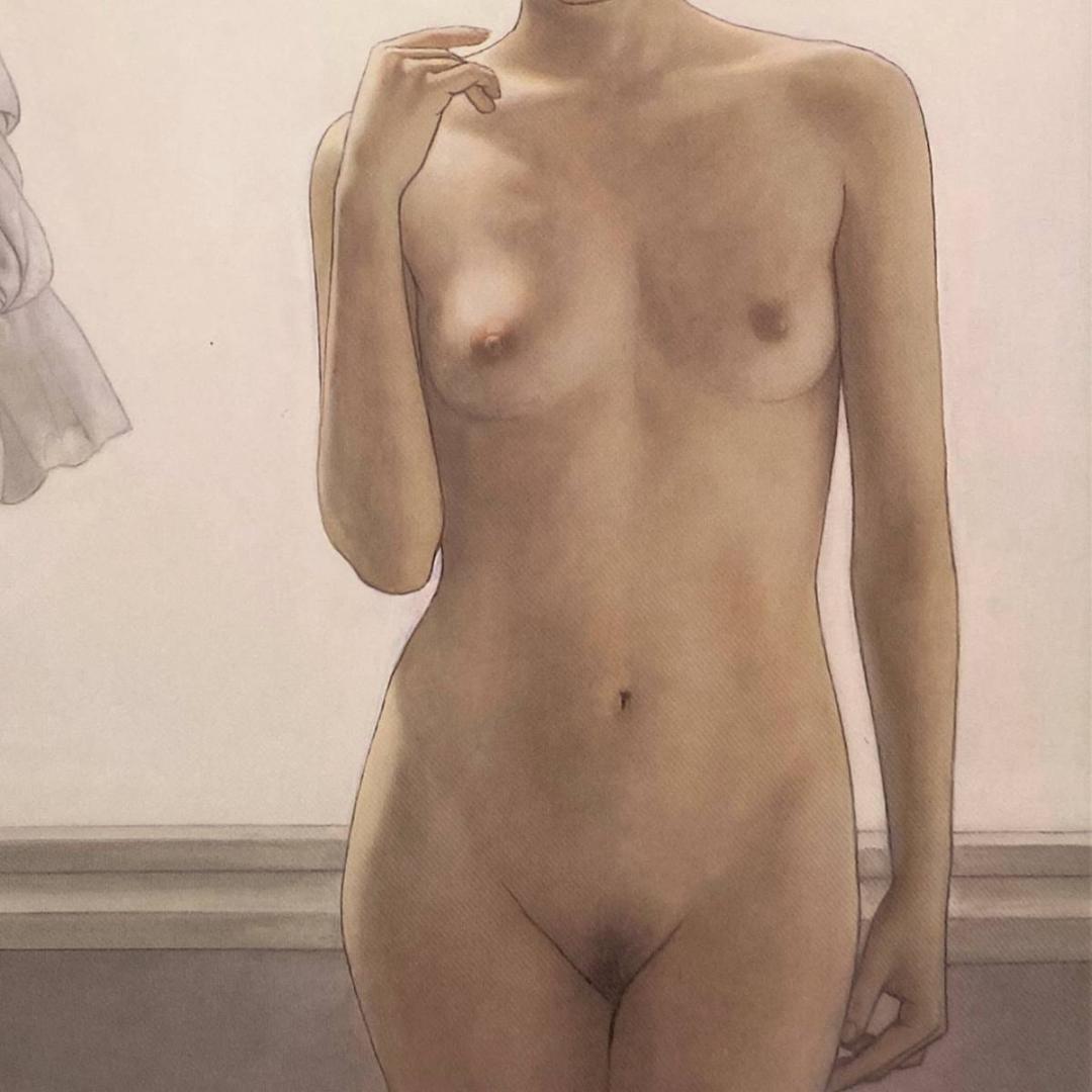 高塚省吾、【七月の逆光】、希少な額装用画集画、新品高級額 額装付、状態良好