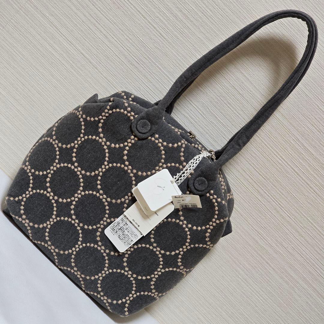 タグ付き ミナペルホネン マトカ バッグ タンバリン グレー ua9928