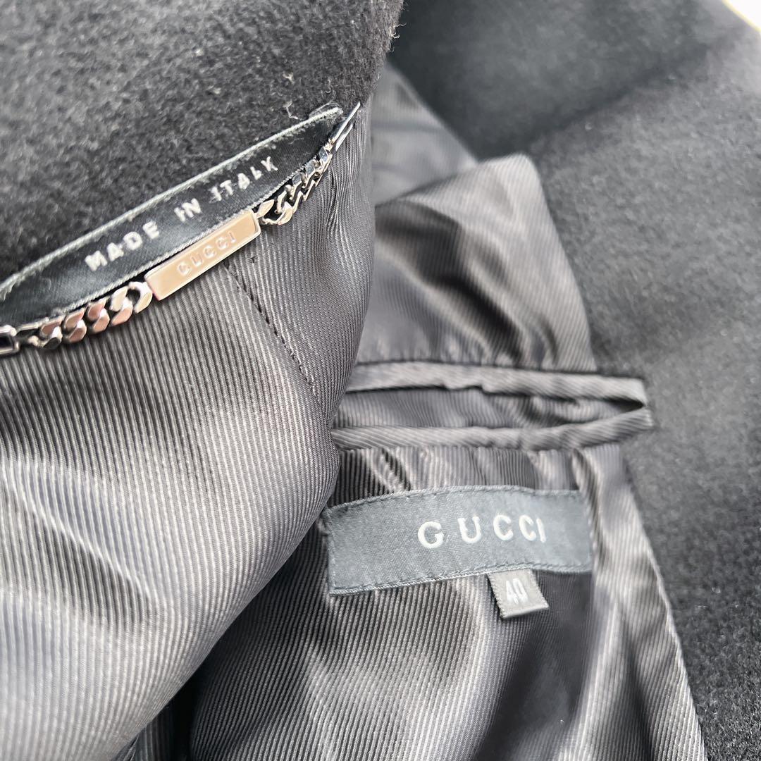 希少　Gucci〈グッチ〉 カシミヤ　ブレンド モード　チェスター　コート