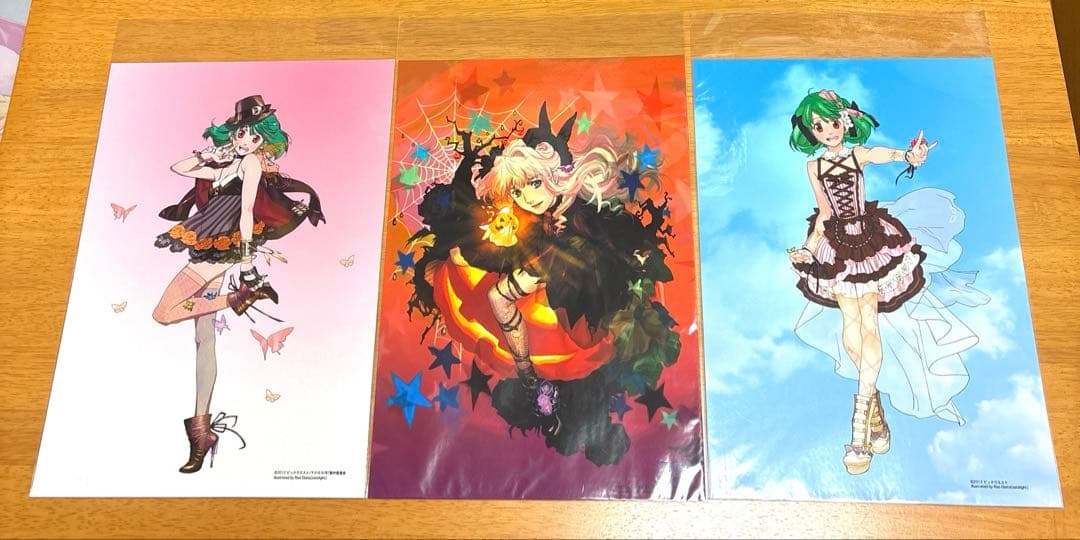 貴重【美品】マクロスf おしゃれマクロス　限定アートカード3枚　クリアファイル