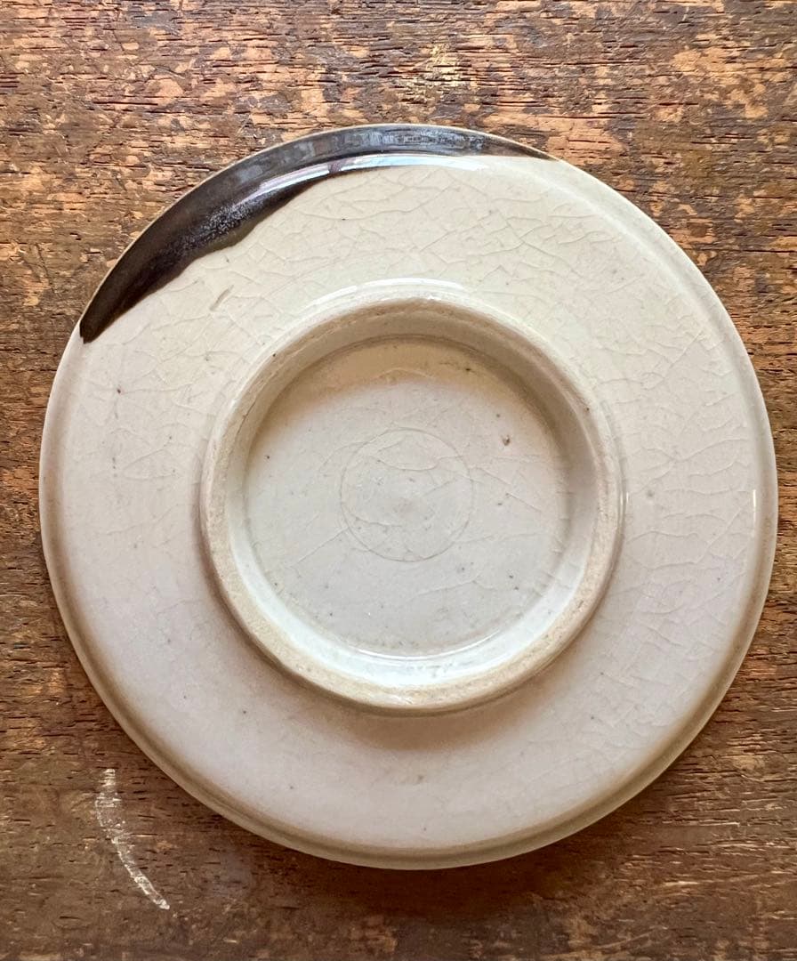 時代　茶道具柄　手塩皿まとめて箱入り　織部　小皿　アンティーク　古道具　古陶磁器