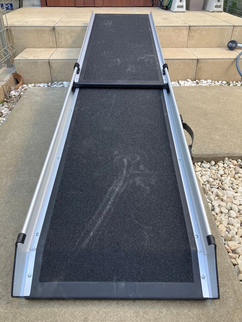 犬用スロープ アルミ製伸縮式ペットスロープ