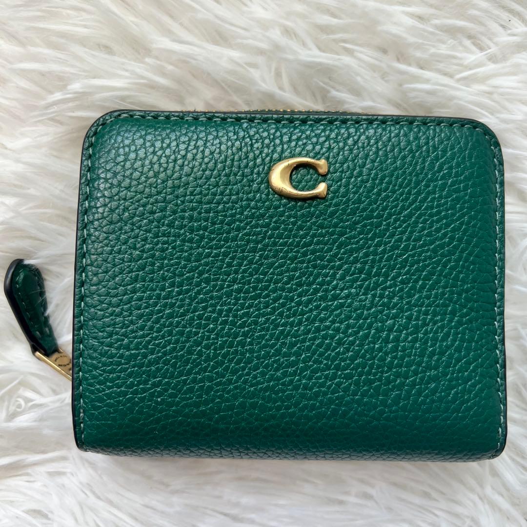 即日発送！【未使用品】 COACH コーチ ビルフォールド ウォレット グリーン