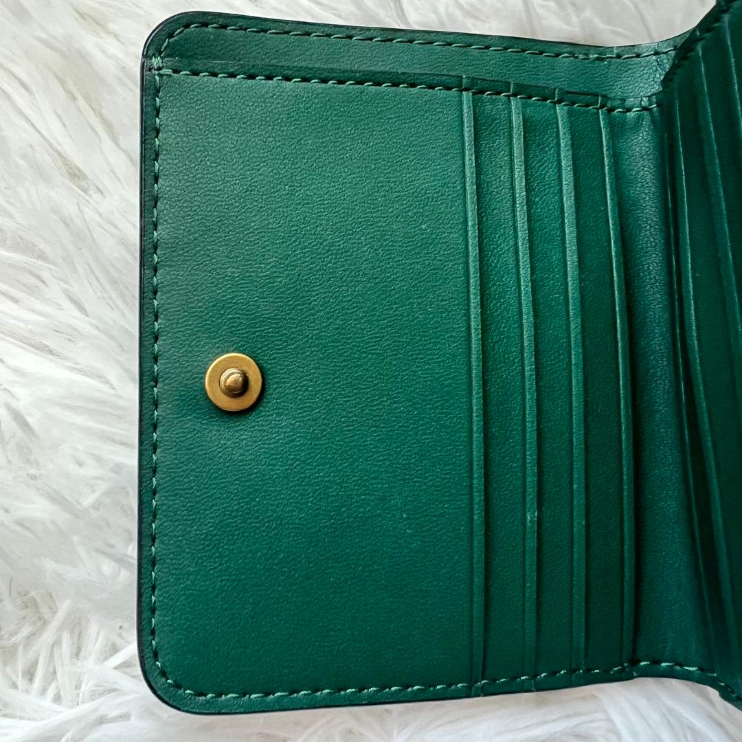 即日発送！【未使用品】 COACH コーチ ビルフォールド ウォレット グリーン