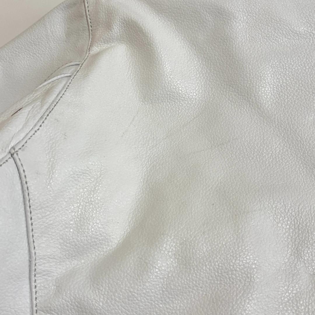 FREEDOM ライダースジャケット バッファローレザー シボ革 M ホワイト