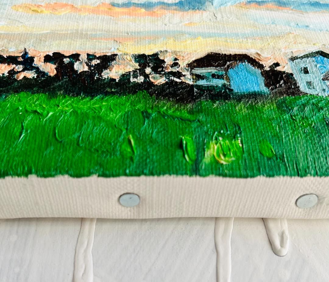 16×23㎝「朝の空２」油彩・原画・サムホール