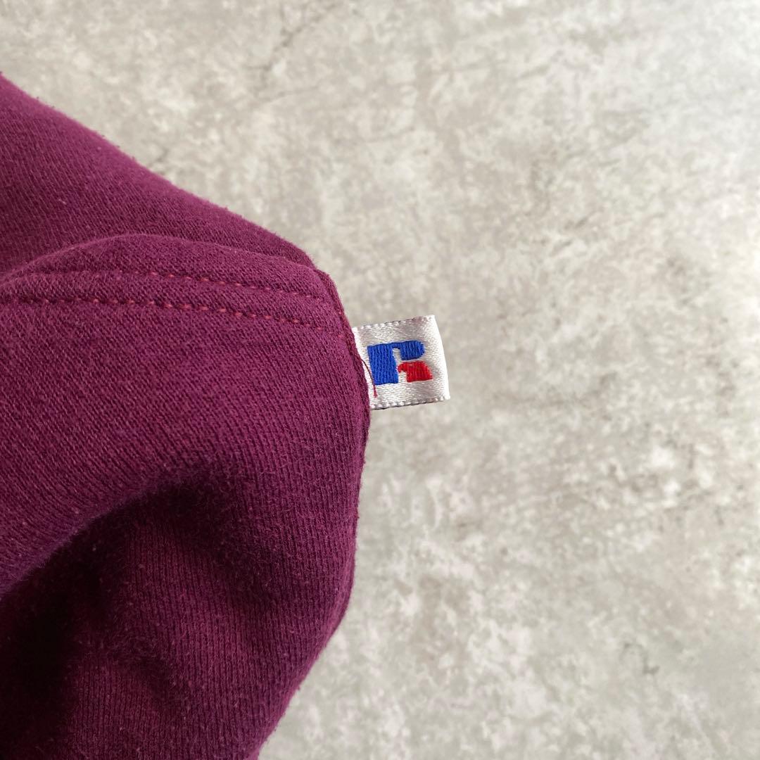 レアカラー 90s ラッセル 無地 パーカー USA製 グレープ XL