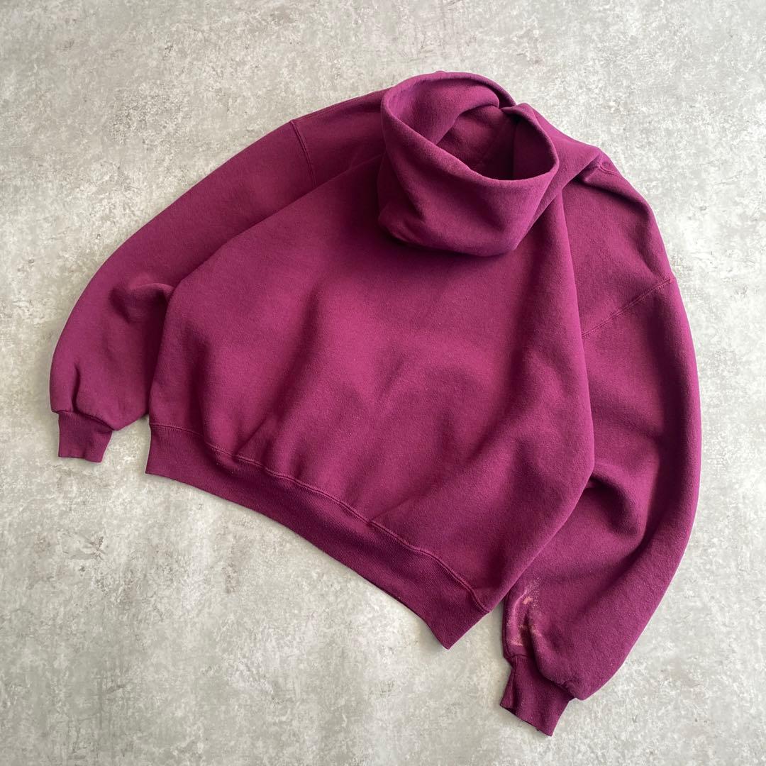 レアカラー 90s ラッセル 無地 パーカー USA製 グレープ XL