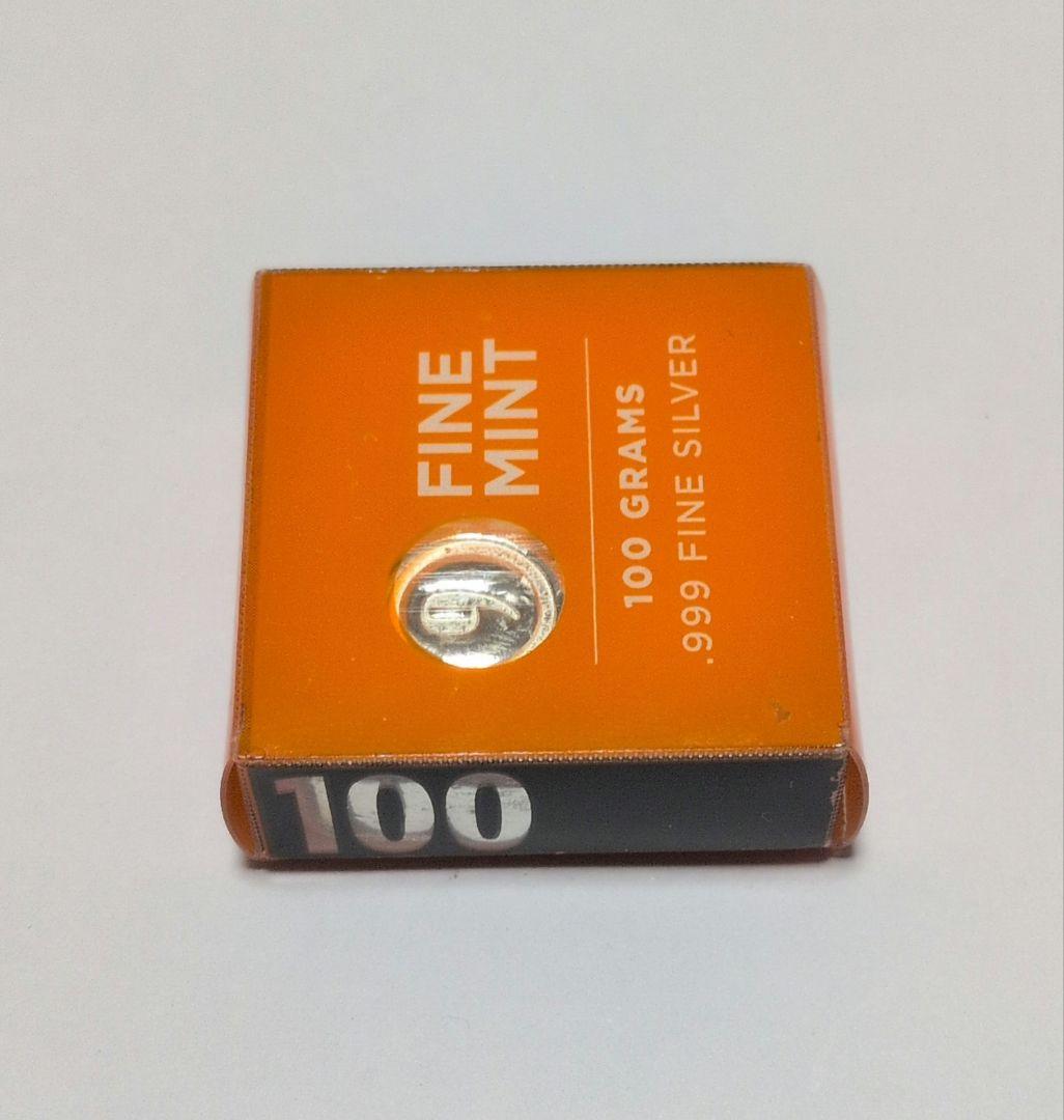 FINE MINT 100グラム・シルバーバー