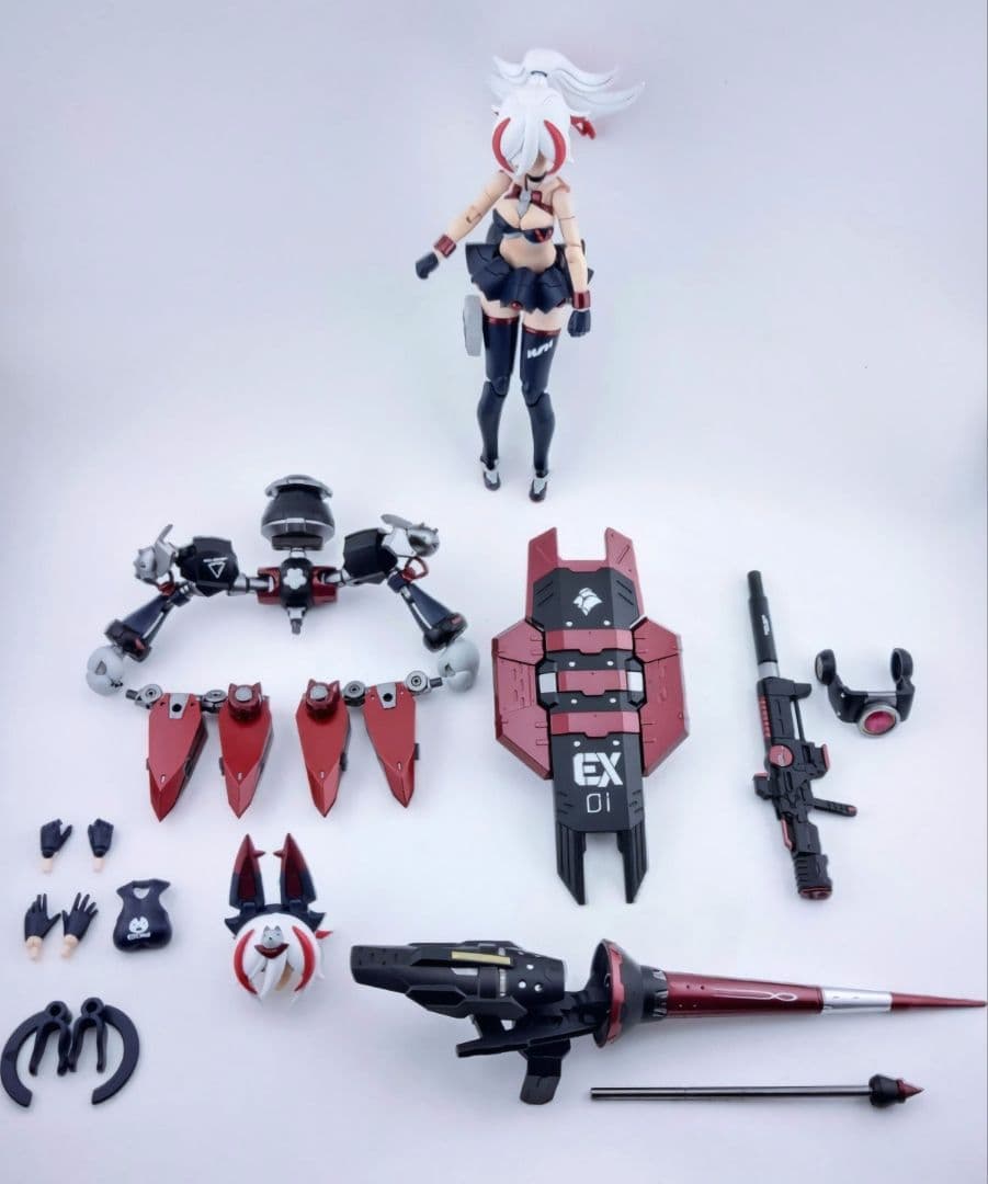 メガミデバイス　プニ☆モフ　ラン　改修　全塗装完成品