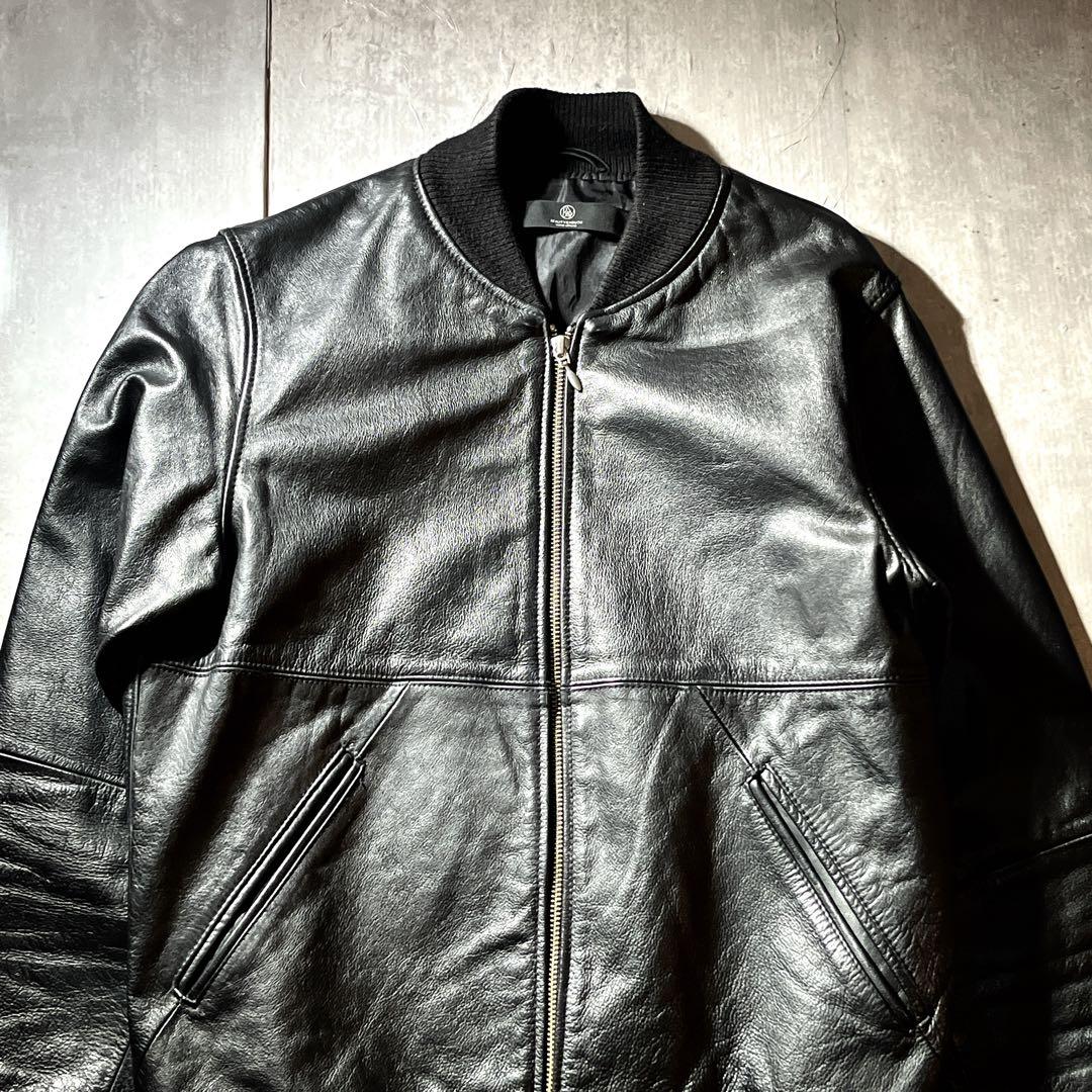 牛革　BEAUTY＆YOUTH レザージャケット MA-1 ボンバージャケット