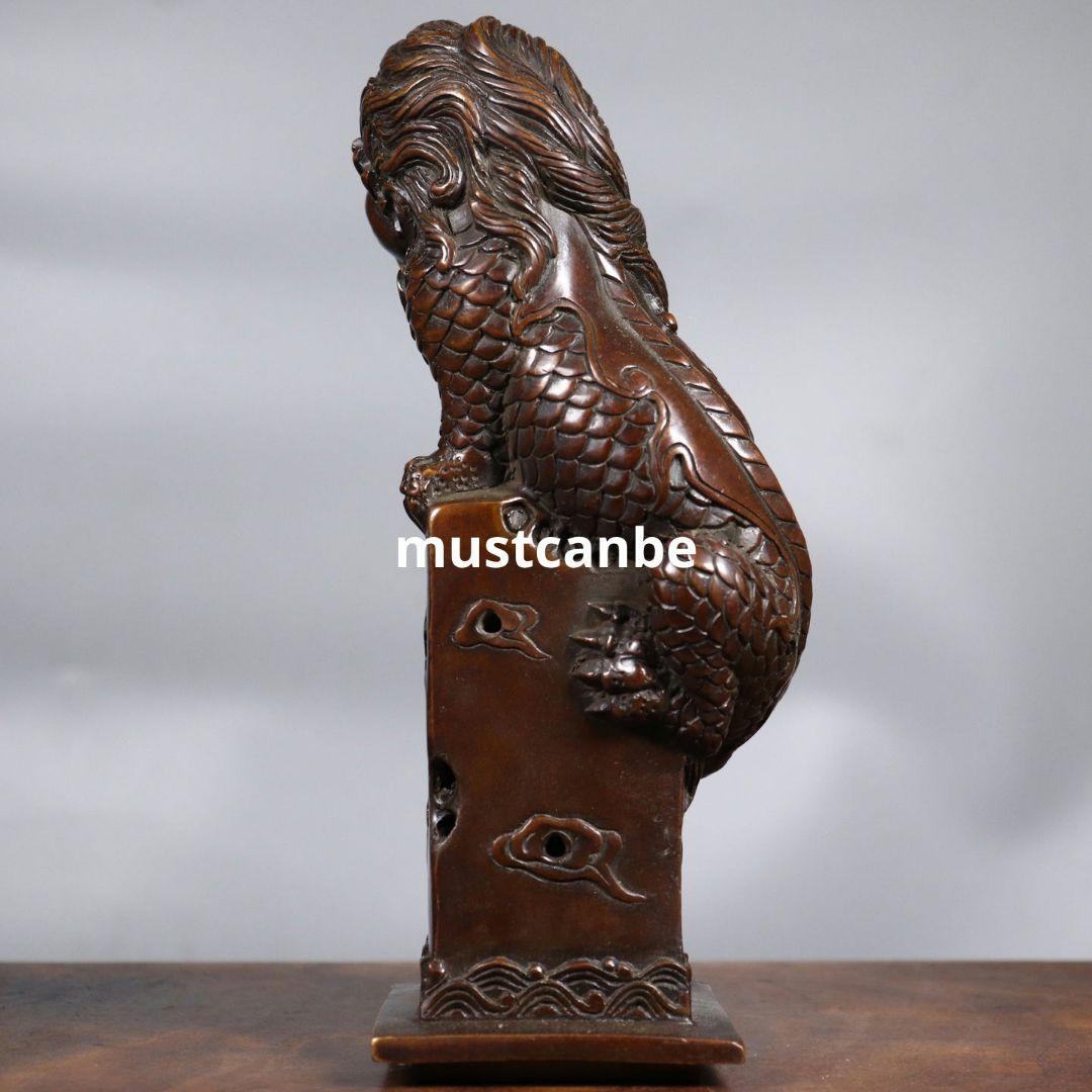 銅器 碧水獣香薫炉 香道具 書房 茶台客間 鎮宅辟邪 開運風水 招財 置物工芸品