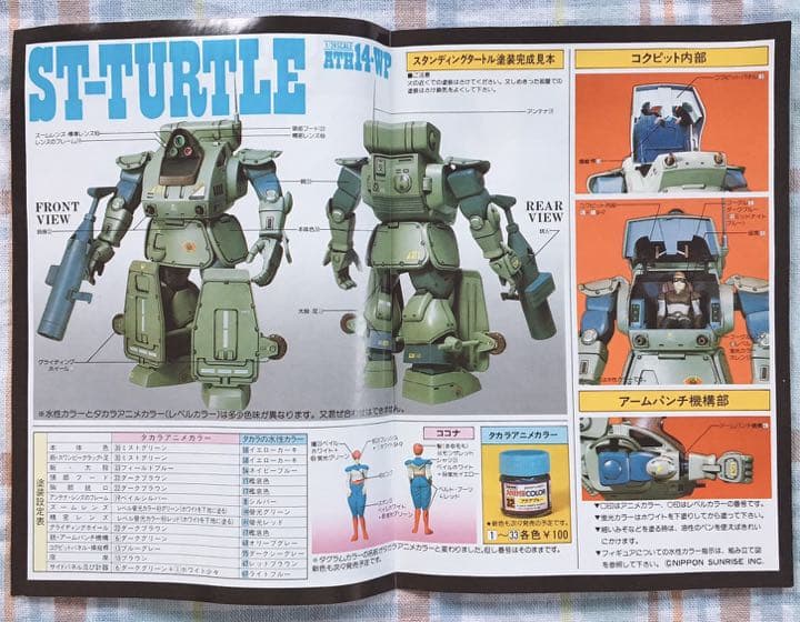 当時モノ ヴィンテージ 旧タカラ 1/24 スタンディングタートル ボトムズ