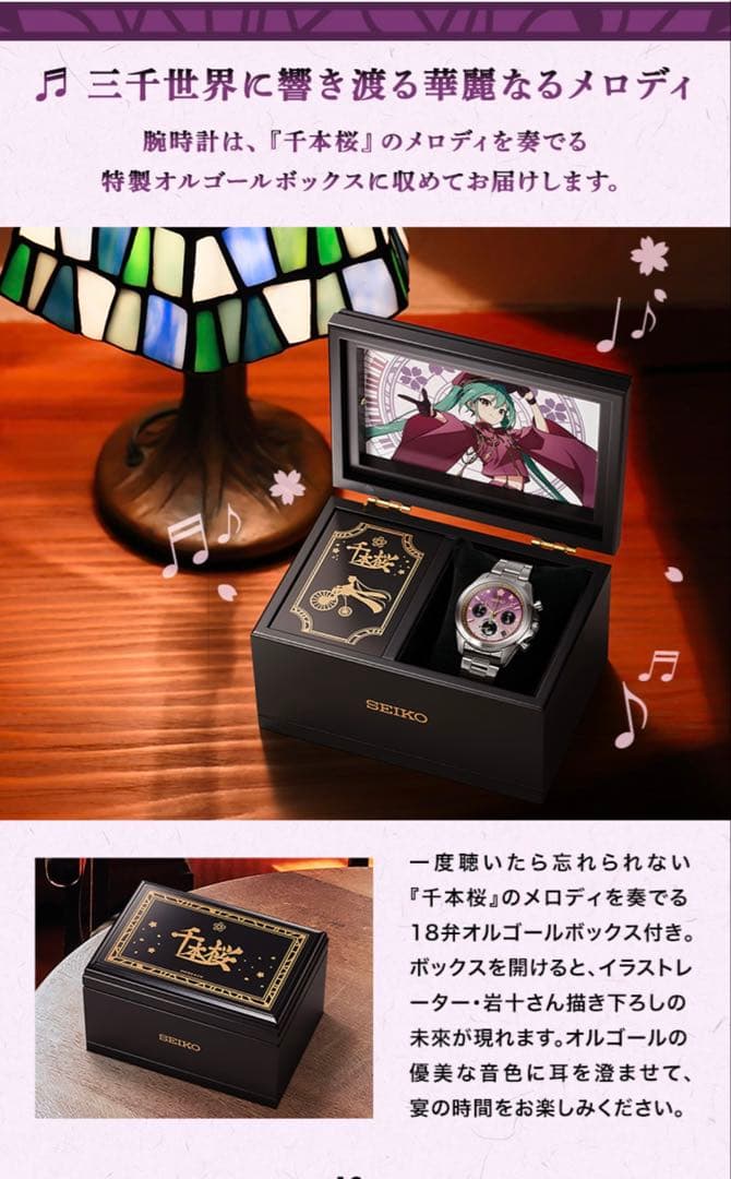 ぬい様用　SEIKO 初音ミク 千本桜 セイコーコラボ腕時計 ～