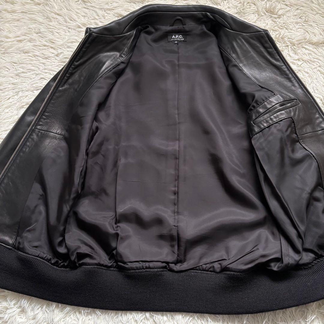 極美品　A.P.C. MOTO ブルゾン　サイズM レザージャケット ブラック
