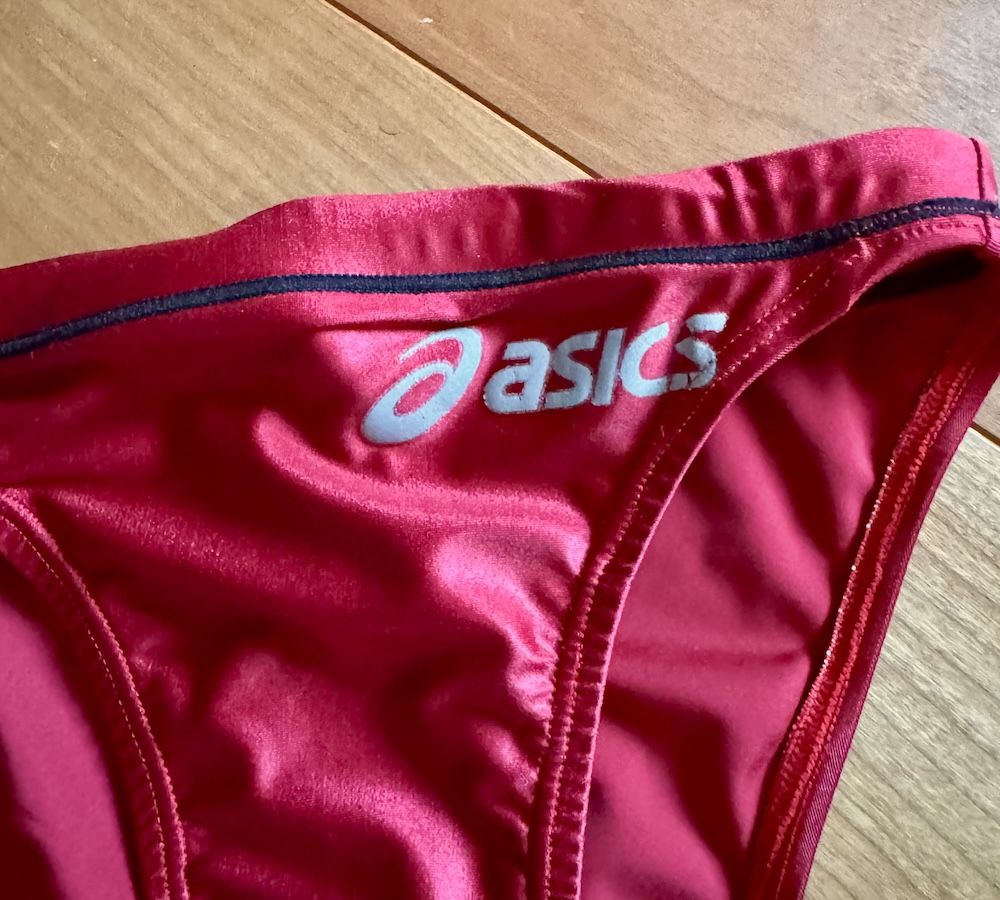 【美品】asics 初期スプラッシャーS レッド Sサイズ 改造 ハイレグ