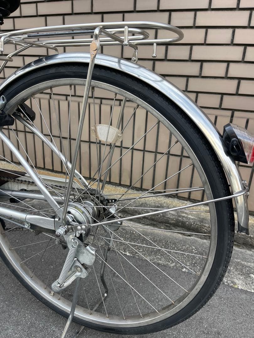 電動アシスト自転車 シルバー 前バスケット付き