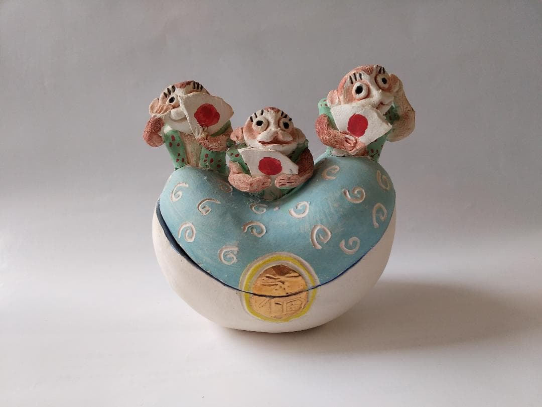 「 干支置物 申 申年 」 猿 さる 陶芸作家 前田晶子 作です。