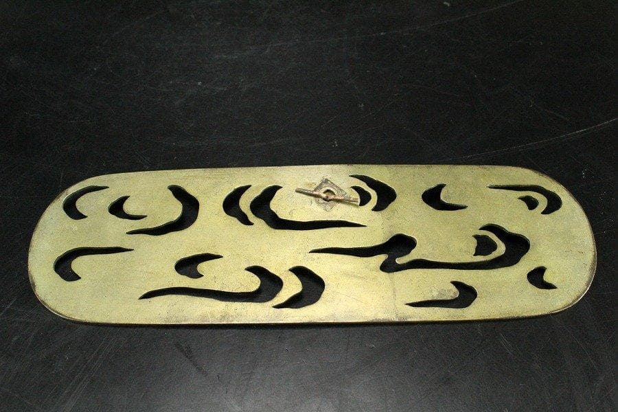 古銅 竹節 釣 花生香炉 全長41.5cm 旧家蔵出