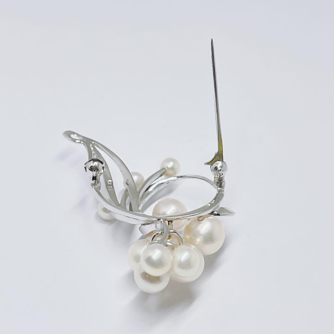 MIKIMOTO ミキモト パール　ブローチ　コサージュ　フラワー　シルバー