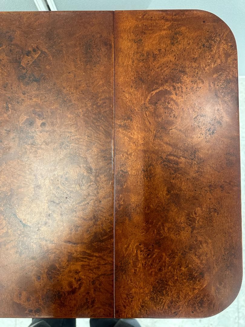 BOMBAY　バタフライサイドテーブル　アンティーク調　ドロップリーフ　ブラウン