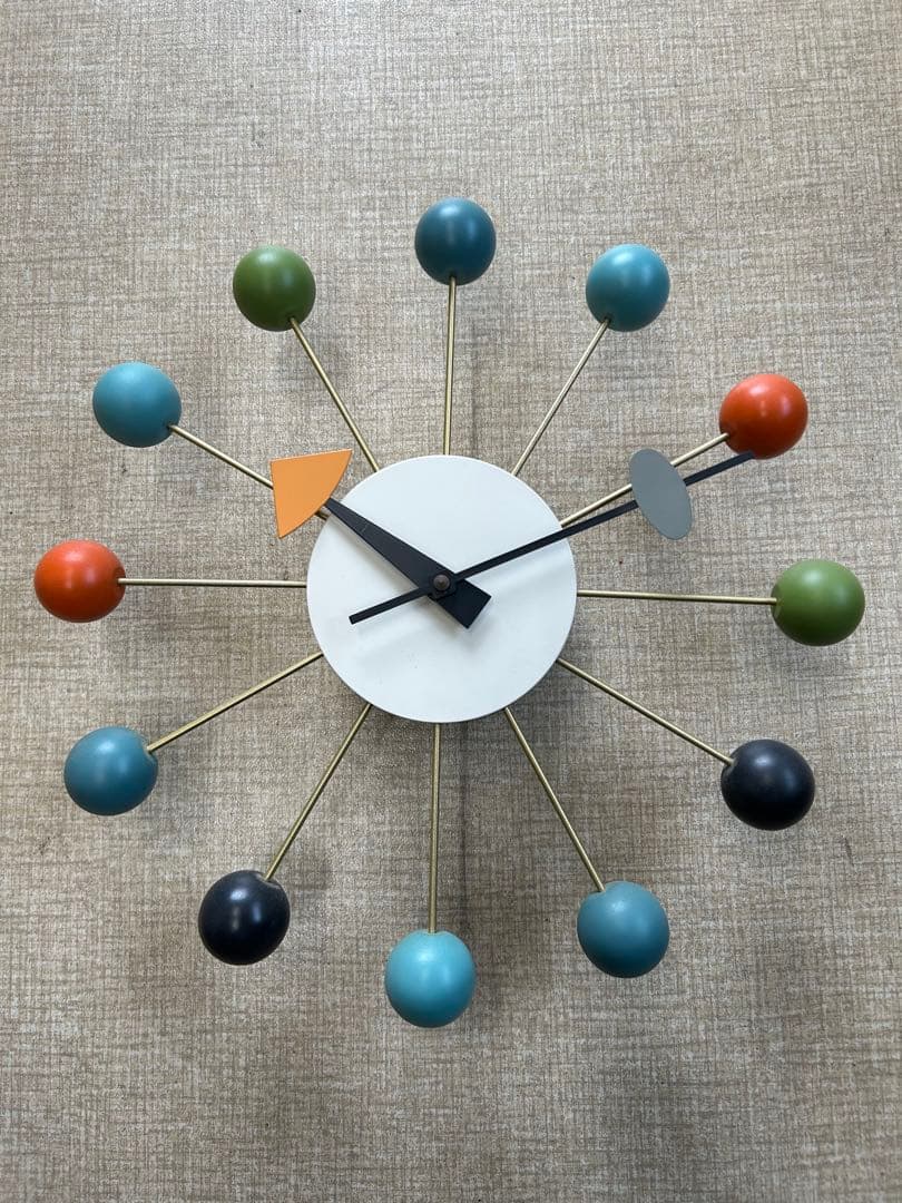 【Vitra】ジョージネルソン ボールクロック マルチカラー 掛け時計