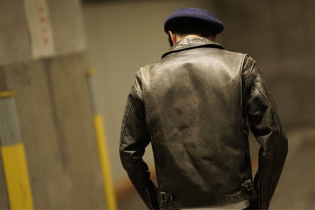 SCHOTT 152 襟付き シングルライダース レザージャケット 36