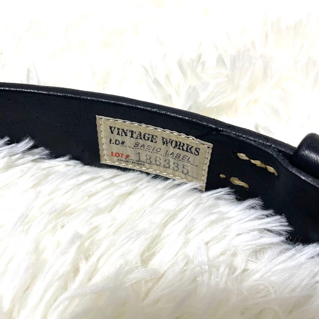 美品　Vintage Works ×AVIREX レザーベルト　AVX5669