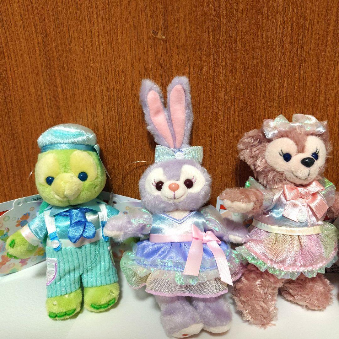 ダッフィー＆フレンズのカラフルハピネス　ぬいぐるみバッチ7点コンプリートセット