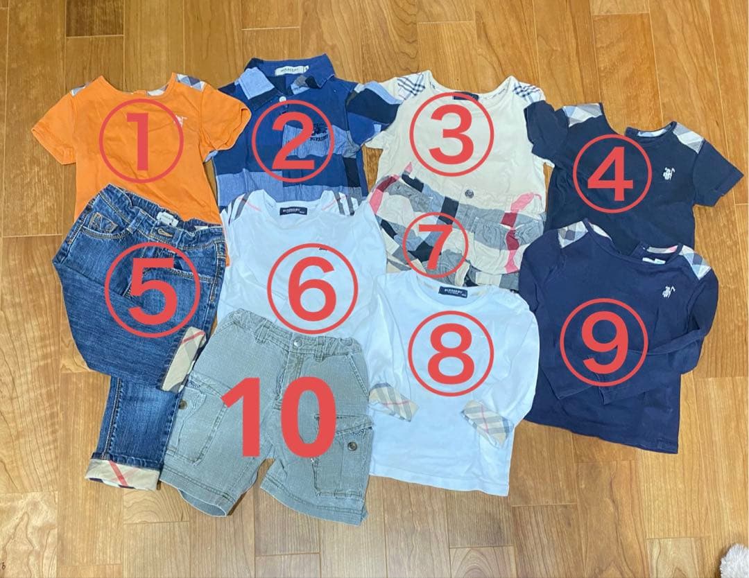All バーバリーセット売り　10点　トップスボトムス90〜