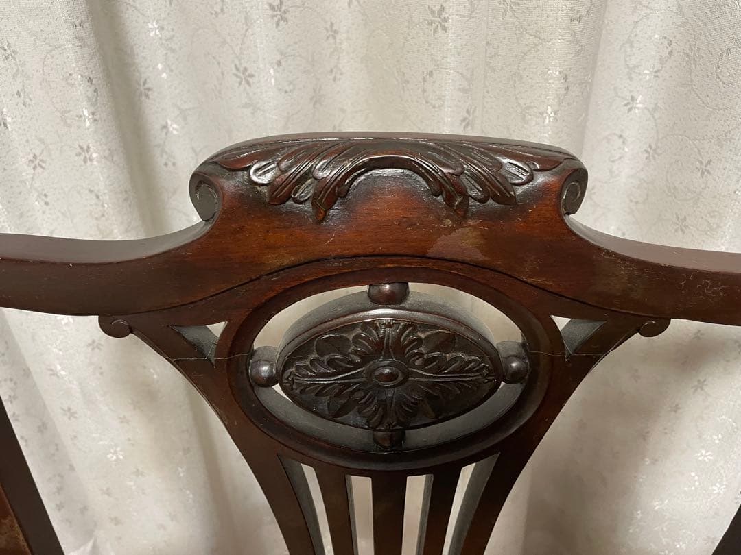 英国アンティーク マホガニー 2シーター ソファ　長椅子