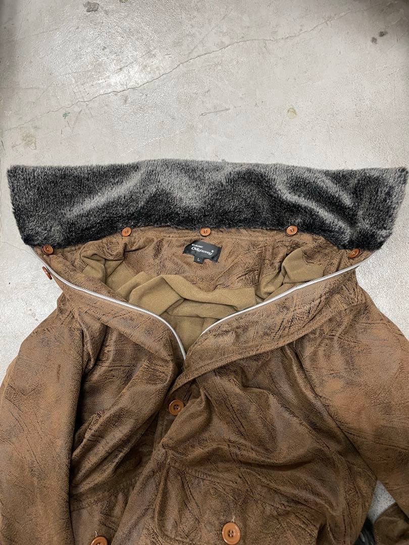 00s スウェードジャケット　セットアップ　スウェードパンツ　茶　y2k 古着