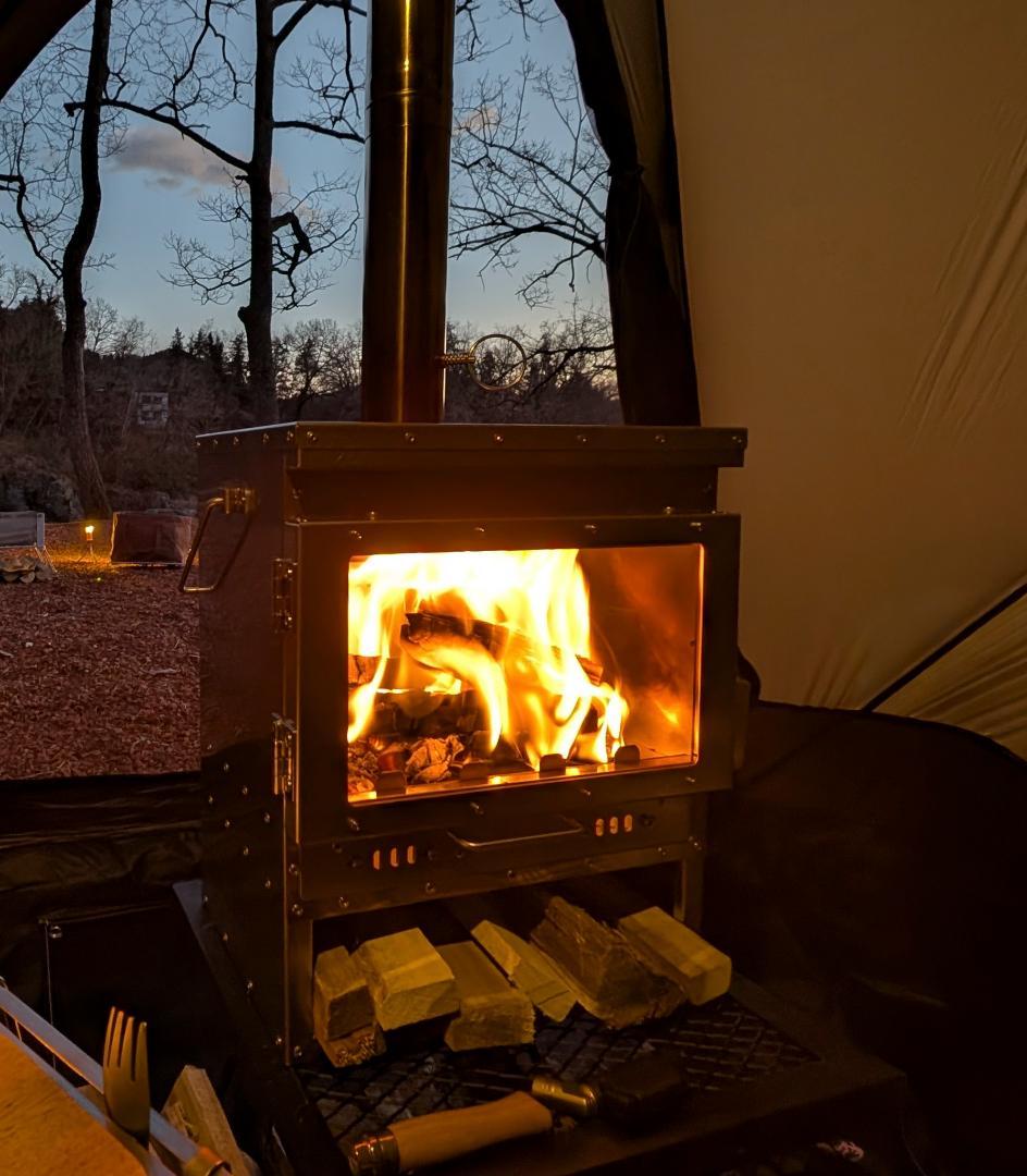 Soomloom VistaV 小型薪ストーブ ポータブル暖炉 二次燃焼