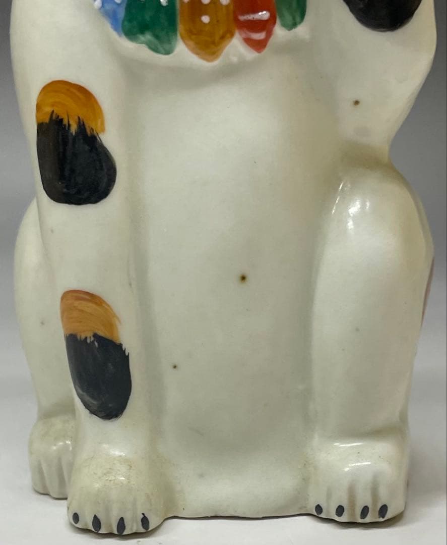 古伊万里　招き猫　商売繁盛　幸福　置物 　y310