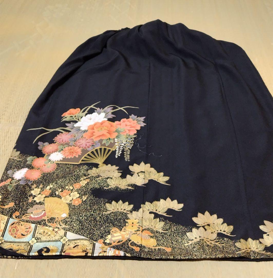 B2065 留袖リメイク袖広がりデザインフォーマルパーティードレス